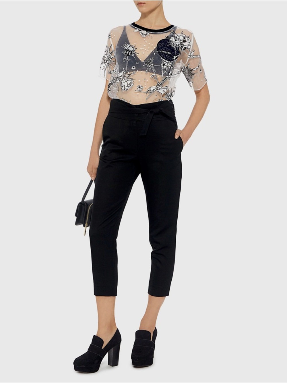 IRO Sheava High-rise Wrap Cropped Pants